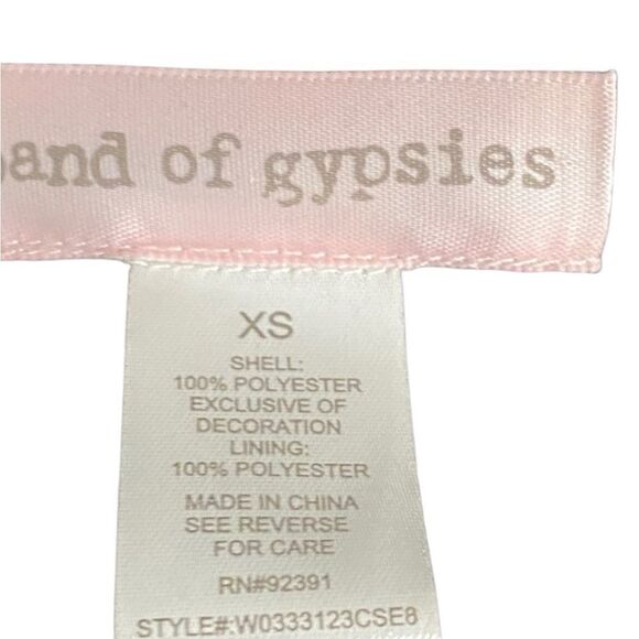 Band of Gypsies Semi- Sheer Black Mini Dress with Flared Boho Sleeves. Small - Picture 8 of 8